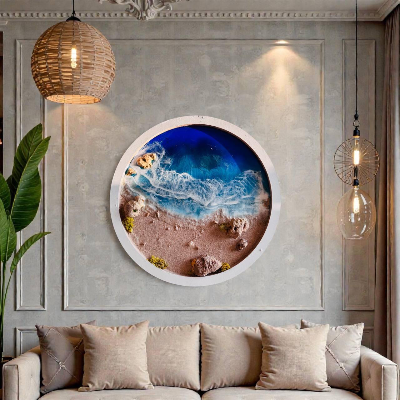 Perspectiva ocean epoxy wall art