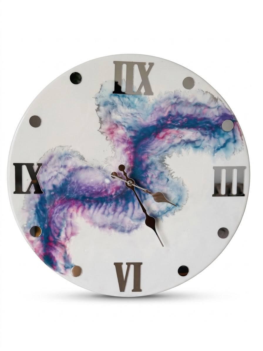 Infinity epoxy wall clock, front view