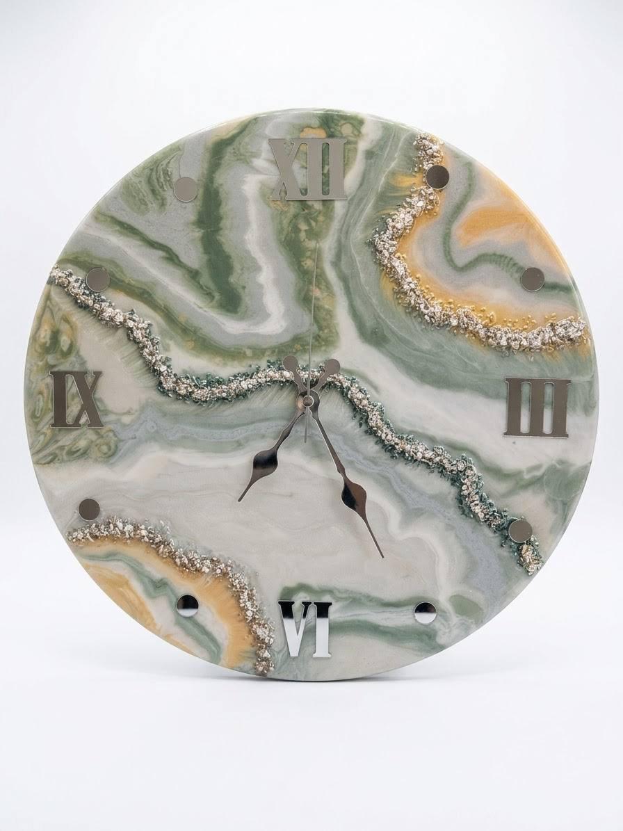 Velora geode wall clock, front view
