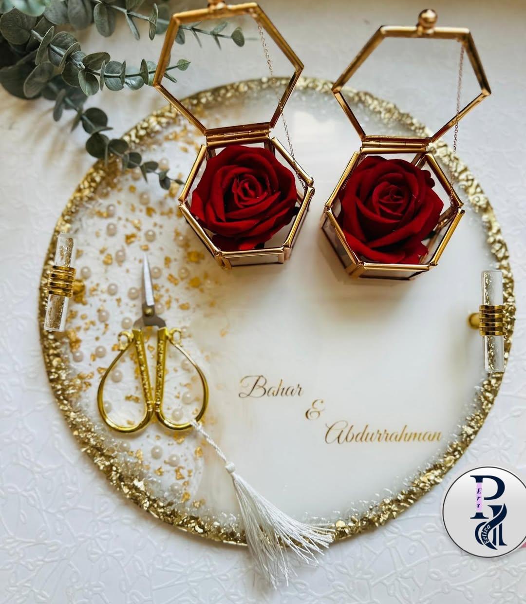 Royal Amber Tray — In a room